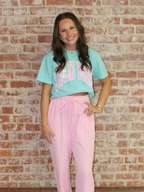 Lulu Mac Mint Polka Dot Adult Comfort Colors Tee